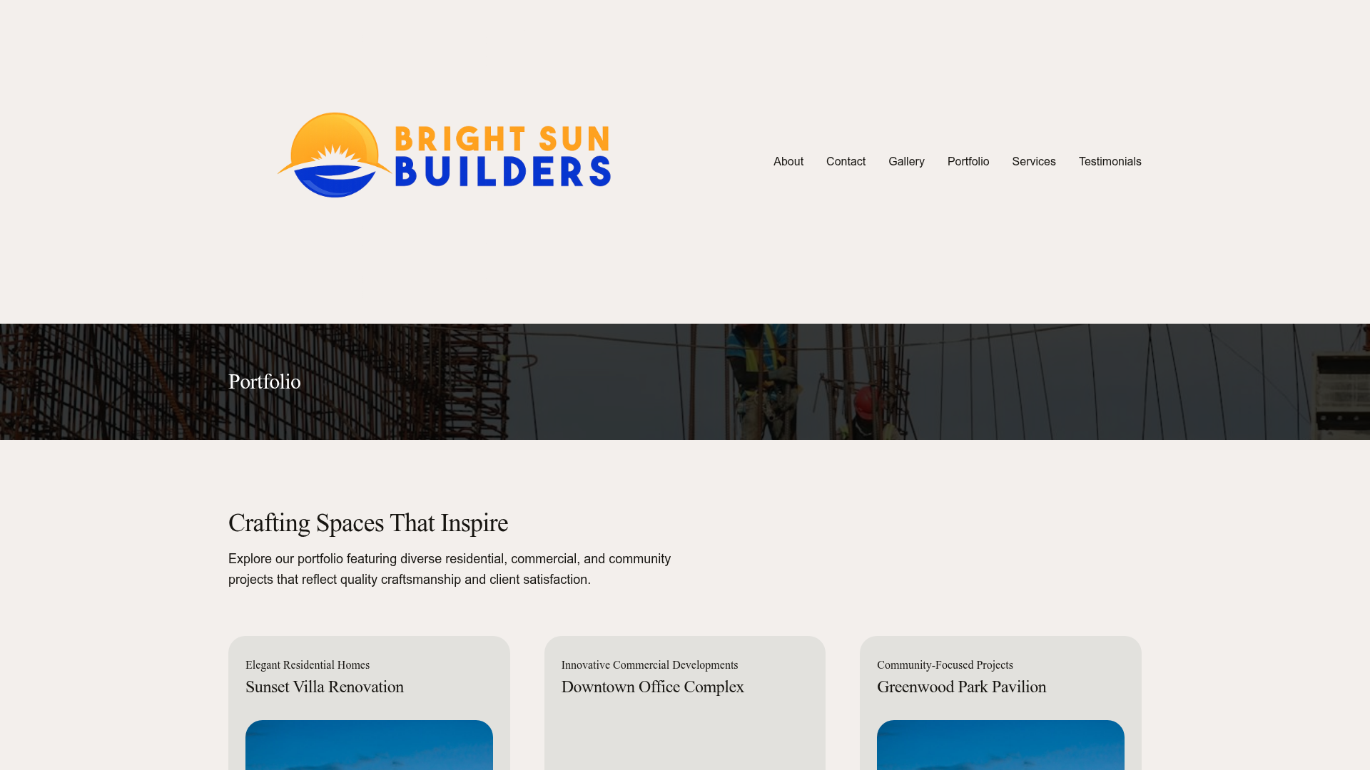 Projects — Bright Sun Builders website